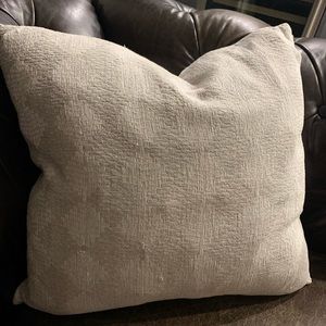 West Elm gray woven diamond throw pillow 20 inch square